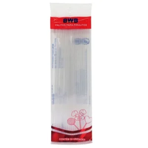 PALITO PARA PIRULITO CRISTAL 28CM C/50UN REF. 95.7 NC TOYS