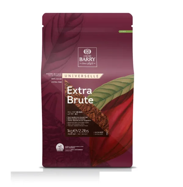 Cacau em Pó Extra Brute BARRY CALLEBAUT 1Kg REF. DCP-22EXBRU-E0-89B