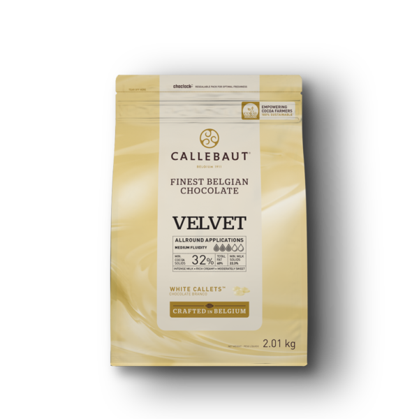 Chocolate em Callets Branco 32% de cacau - VELVET CALLEBAUT 2,01Kg REF. W3-BR-25A