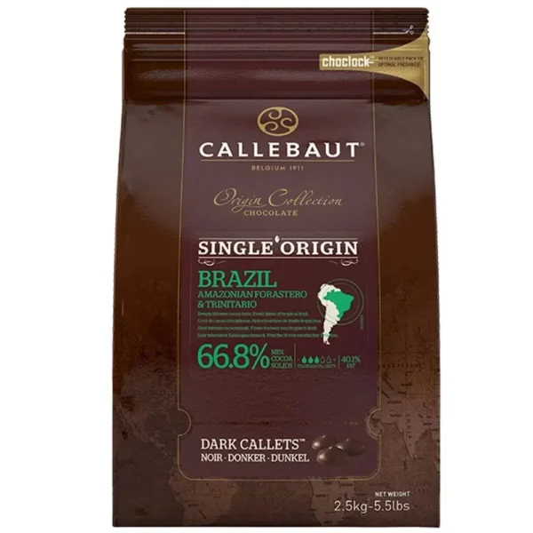 Chocolate em Callets Brazil 66,8% CALLEBAUT 2,5kg REF. CHD-Q68BRA-BR-U75