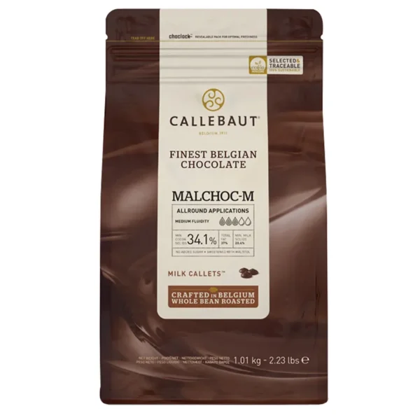 Chocolate Malchoc Gotas Ao Leite 34,1% 1,01Kg REF. CSM-Q34MAL-BR-86B CALLEBAUT