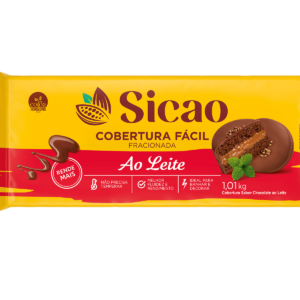 Cobertura sabor chocolate ao leite FÁCIL Sicao Blocos 1,01KG REF. ILM-BL-0011021-B94