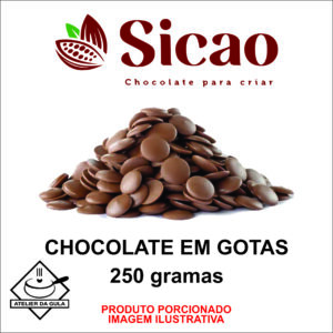 Chocolate Amargo 52% SELEÇÃO em Gotas SICAO 250G REF. CHD-EZ-7015799-K18 PORCIONADO
