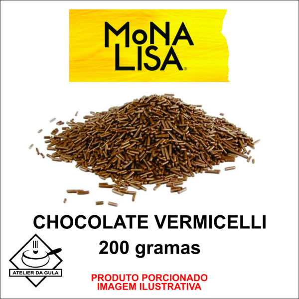 Vermicelli Chocolate Meio Amargo Granulado MONA LISA 100g PORCIONADO CHD-VR-1Z2-BR-U73