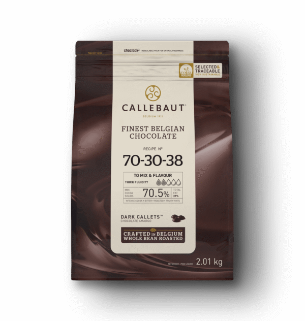Chocolate em Callets Amargo 70.5% CALLEBAUT 2,01 Kg REF. 70-30-38-BR-25A