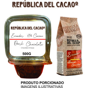 CHOCOLATE AMARGO 65% 500G  –  PORCIONADO 19902017 – REPUBLICA DEL CACAO