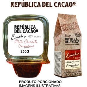 CHOCOLATE AO LEITE CARAMELIZADO 40% 250G – PORCIONADO 19902018 – REPUBLICA DEL CACAO