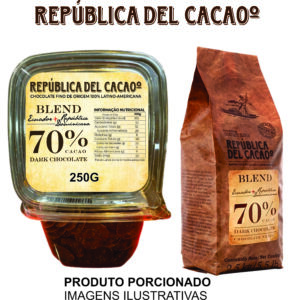 CHOCOLATE AMARGO 70% 250G – REPÚBLICA DEL CACAO PORCIONADO – 19902054