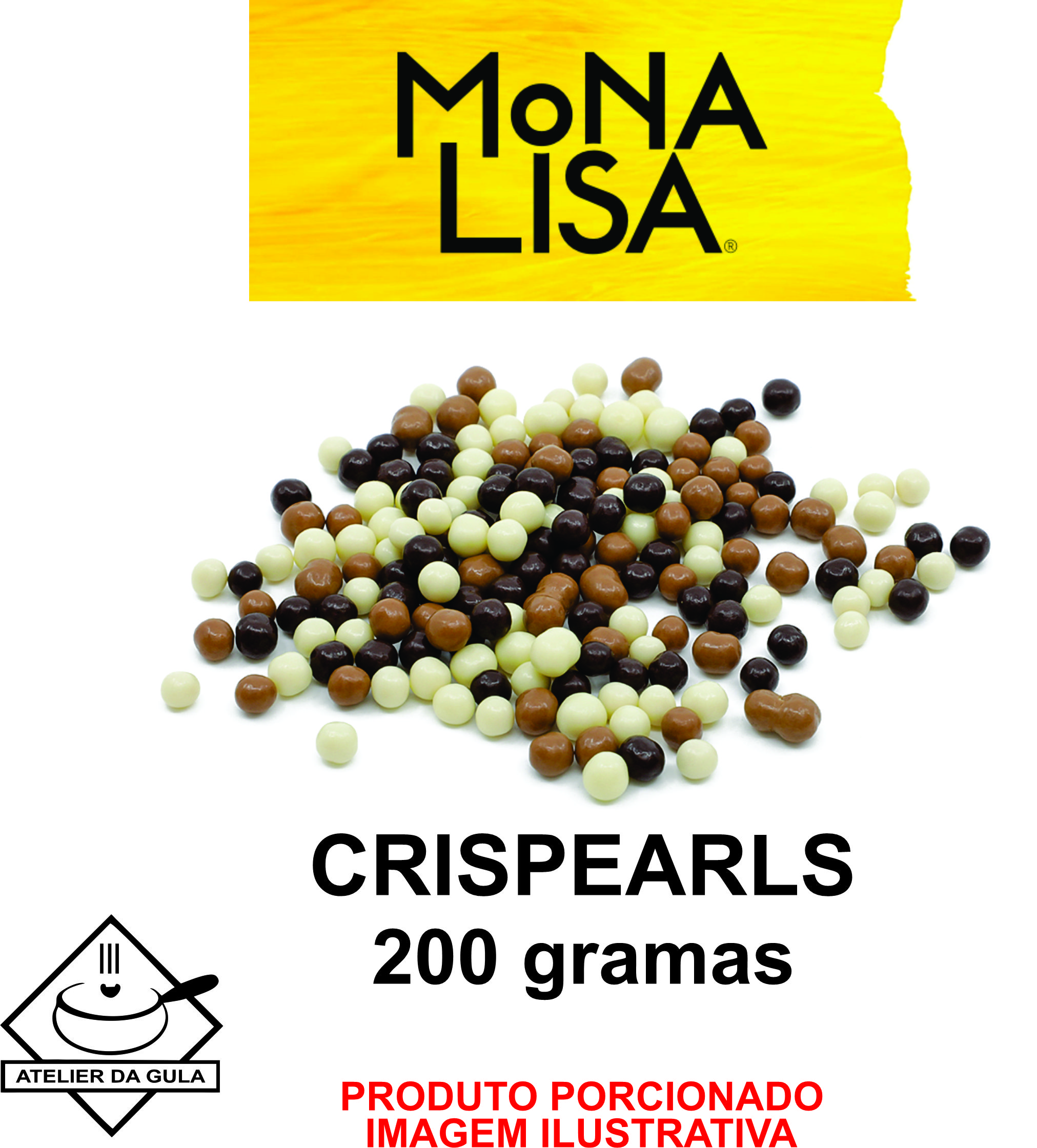 Crispearls Cereais Cobertos com Chocolate Sabor Caramelo Sal 200g PORCIONADO - CHF-CC-CCRISE0-02B