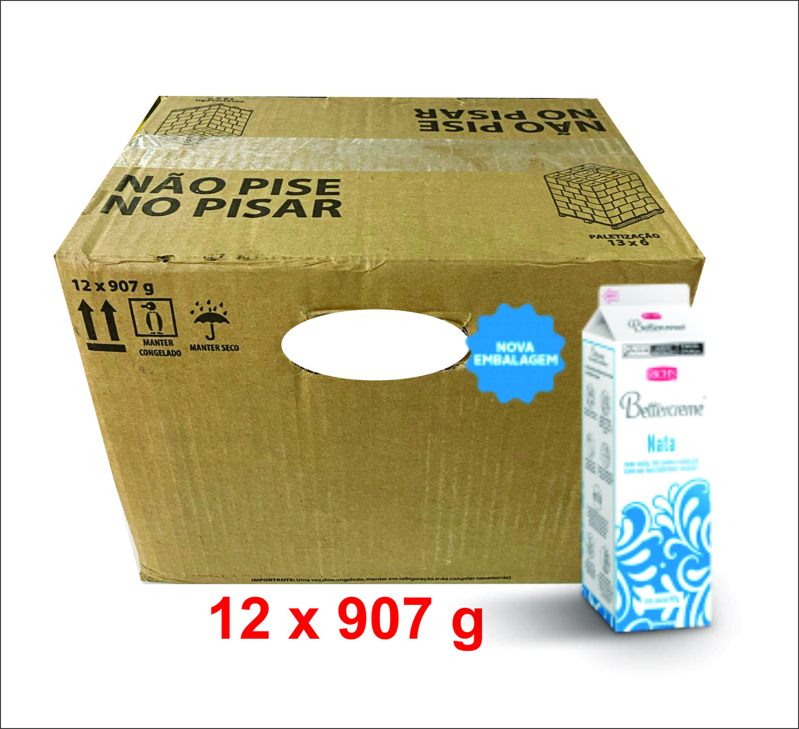 BETTERCREME SABOR NATA CX C/ 12X907G Ref. 03521 RICHS - Imagem 2
