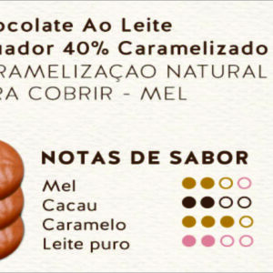 CHOCOLATE AO LEITE CARAMELIZADO 40% 500G – PORCIONADO 19902018 – REPUBLICA DEL CACAO
