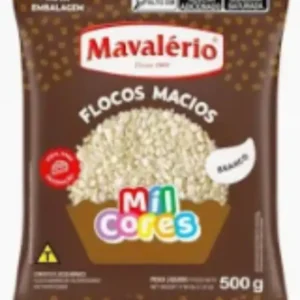 FLOCOS MACIOS SABOR CHOCOLATE BRANCO 500G REF. 4280 MAVALÉRIO