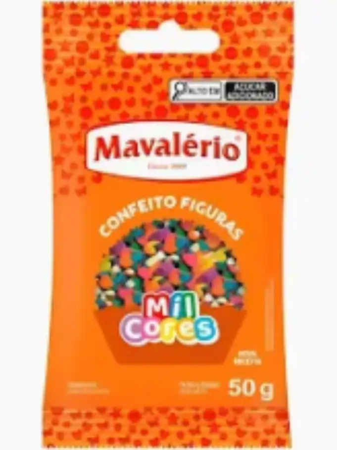 CONFEITO FIGURA CONFETE MIL CORES 50 G REF. 4864 - MAVALÉRIO