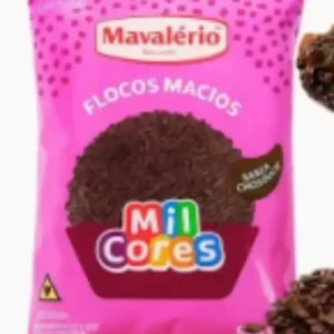 FLOCOS MACIOS SABOR CHOCOLATE MIL CORES 500G REF. 4274 MAVALÉRIO